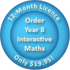 Order a 12-month Year 8 Interactive Maths software Homework Licence for only $19.95.