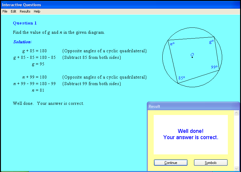 A geometry chapter screen shot.