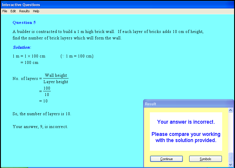 A length and perimeter chapter screen shot.