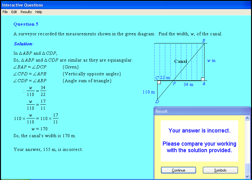 A geometry chapter screen shot.