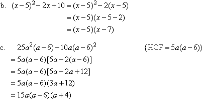Examples of factorization