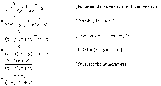 Adding Fractions Algebra