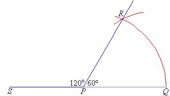Construction of Angle 60 degrees and 30 degrees