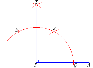 Construction of Angle 60 degrees and 30 degrees